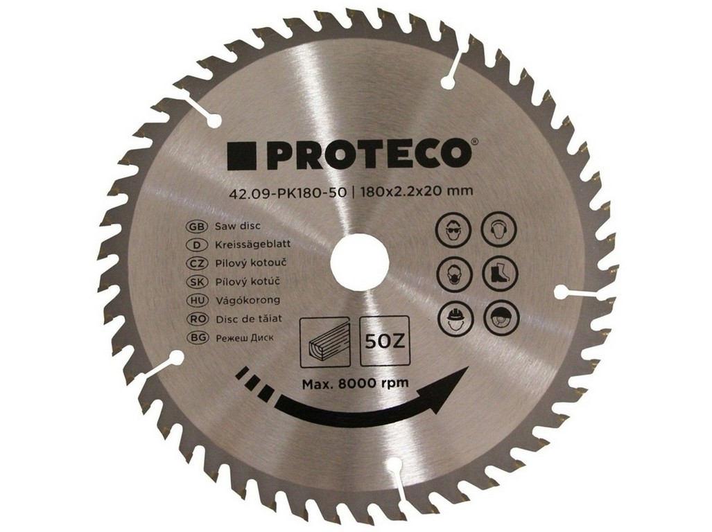 110963_42_09-PK-180-50 KOTÚČ PÍLOVÝ S SK PLÁTKAMI 180X2.2X20 50 ZUBOV + REDUKCIA 20/15 MM – Obrázok 1