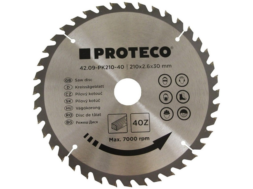 110967_42_09-PK210-40 KOTÚČ PÍLOVÝ S SK PLÁTKAMI 210X2.6X30 40 ZUBOV + REDUKCIA 30/20 MM – Obrázok 1