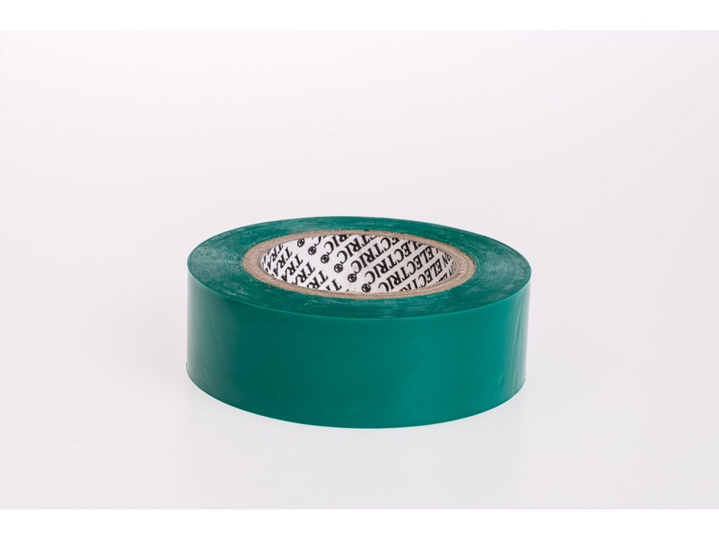 11592-2_izolacna-paska-zelena-10m-18mm Paska E130GRN, zelená, izolačná, 19 mm, L-10 m, PVC – Obrázok 1