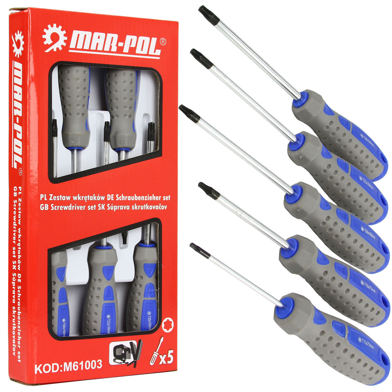 1´´ Sada skrutkovačov 5diel TORX. M61003 – Obrázok 1