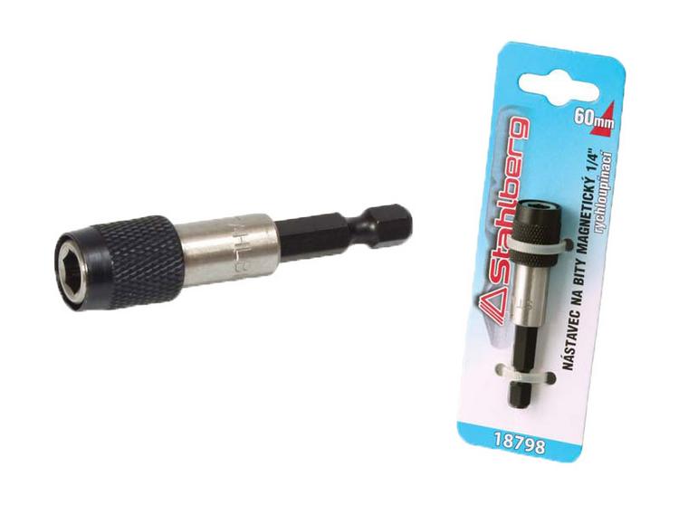 2542000044864_0 Nástavec na bity 1/4" 60 mm magnetický rýchloupínací – Obrázok 1