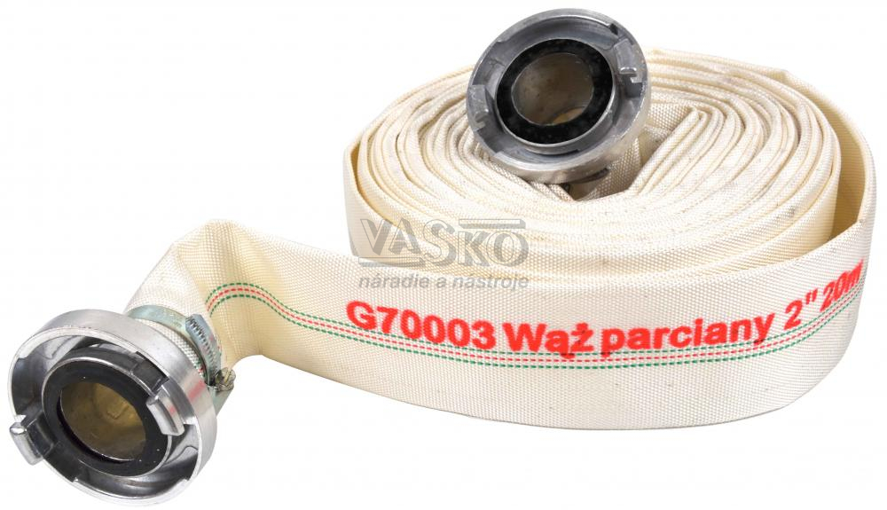 G70003-1 Hadica požiarnicka 2" 20 m, 8 barov s koncovkami – Obrázok 1