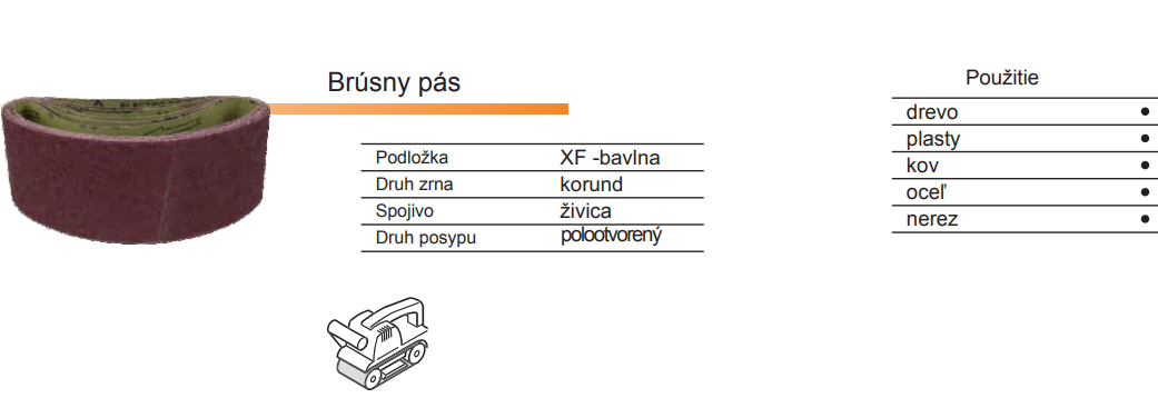 brusnswwwwwwww Brúsny pás 75x457mm zrnitosť A100 – Obrázok 1