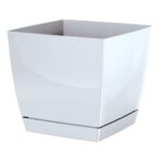 Kvetináč COUBI štvorec 13,5cm biely