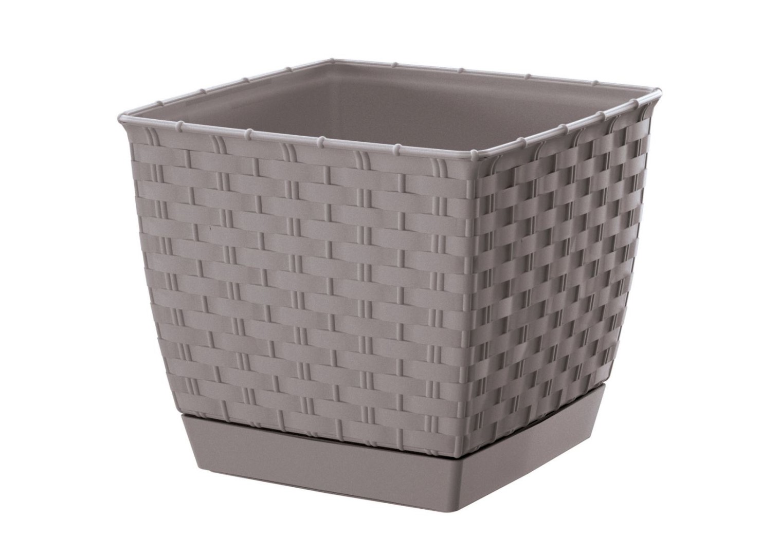 kvetinac-hranaty-ratolla-square-mocca Kvetináč RATOLLA štvorec 25cm bežová – Obrázok 1