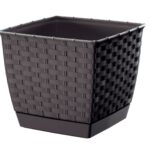 Kvetináč RATOLLA štvorec 22cm hnedá