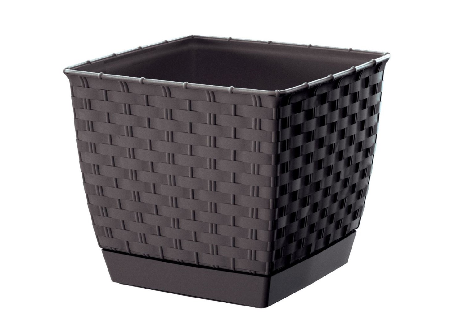 kvetinac-hranaty-ratolla-square-umbra Kvetináč RATOLLA štvorec 25cm hnedá – Obrázok 1