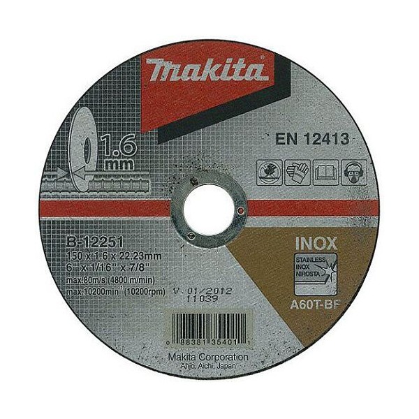 makita-b-12217 Kotúč rezný oceľ 125x1,0x22mm – Obrázok 1