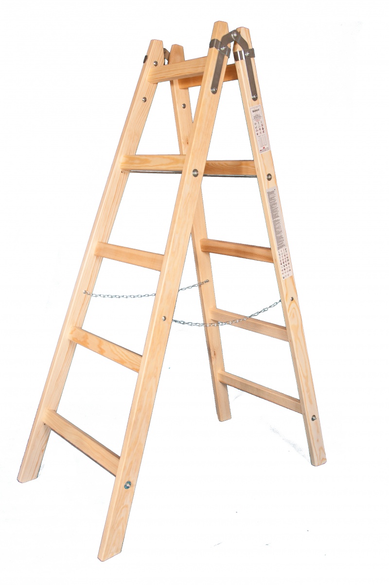 premium-z-naklejka_1534148038 Drevený rebrík dvojdielny /PREMIUM/ PROFI 4905 – Obrázok 1