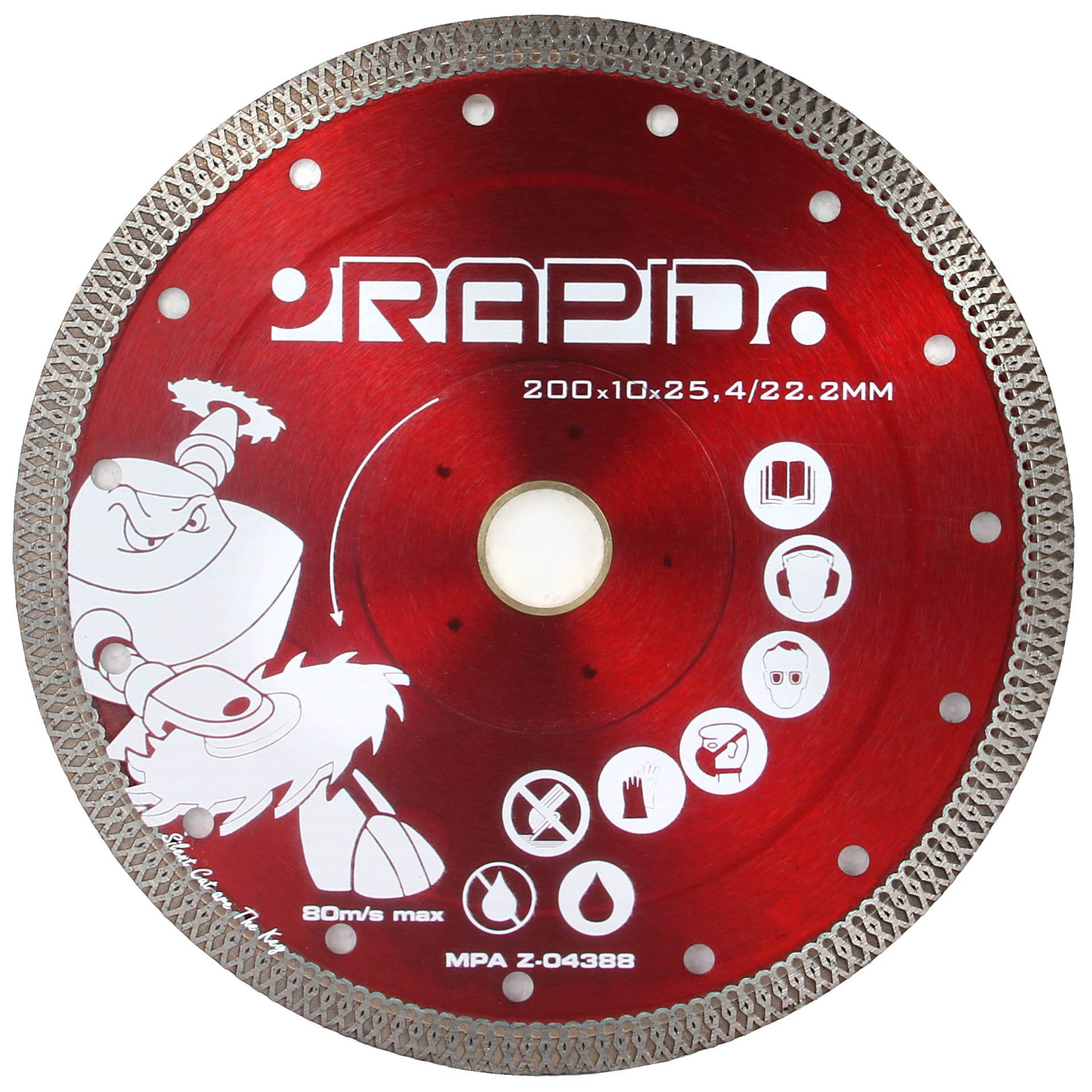 rapid-kotuc Diamantový rezný kotúč 200x10x25,4/22,2 – Obrázok 1