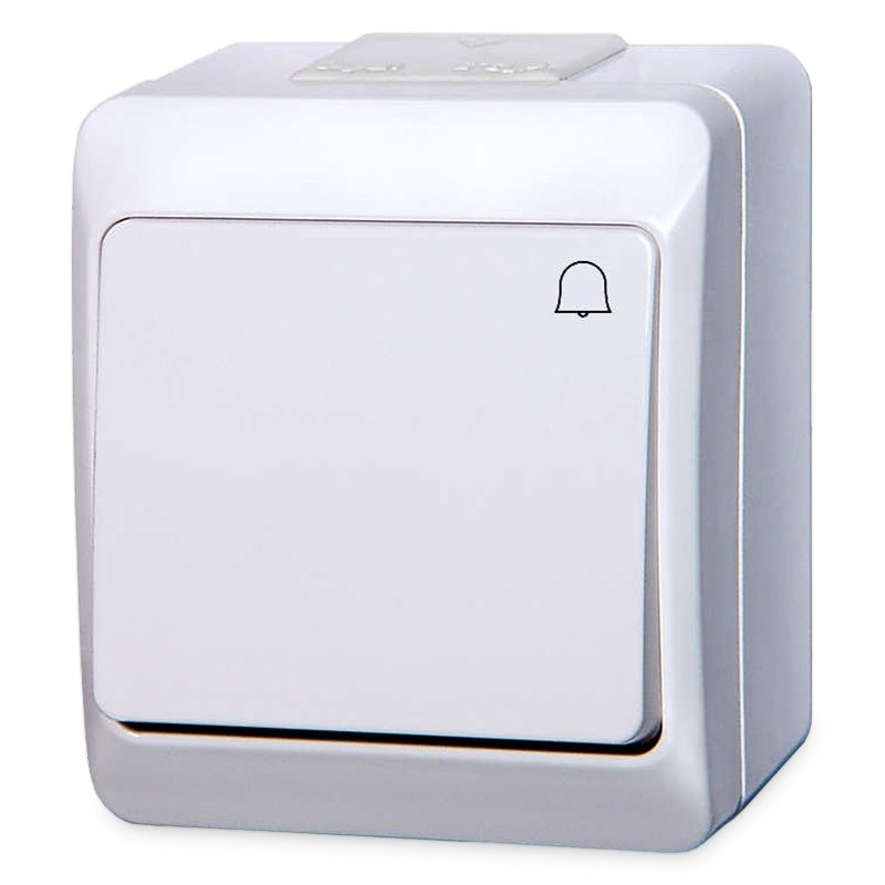 tlacitko-na-povrch-ip44-5337-02 Spínač IP44 0408B zvonček – Obrázok 1