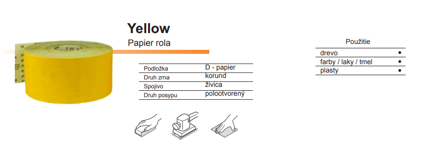 wsdpapirdfv Papier rola 115mm 1m zrnitosť A80 – Obrázok 1