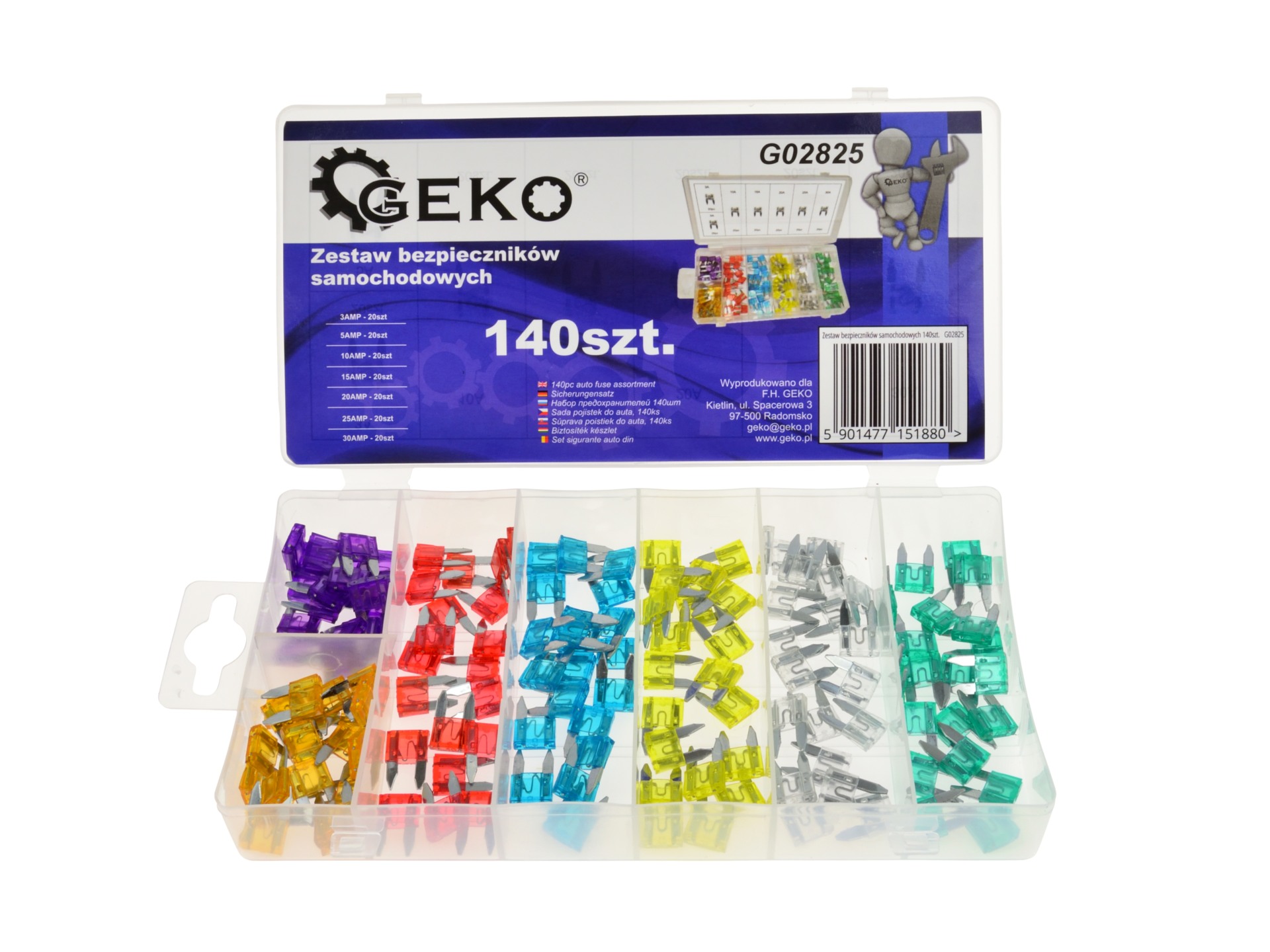 zestaw-bezpiecznikow-samochodowych-140szt-20 Sada poistiek 140ks – Obrázok 1
